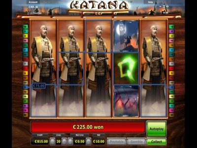 Более современный слот Novomatic/Green Tube Katana
